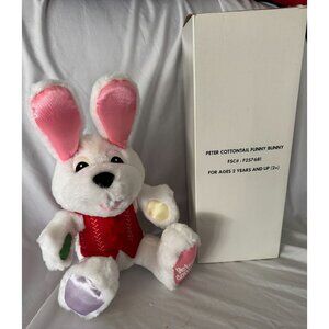 Peter Cottontail Funny Easter Bunny Plush Toy 14" New VIDEO